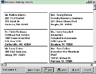 Examples of Printed Labels created with Label Plus